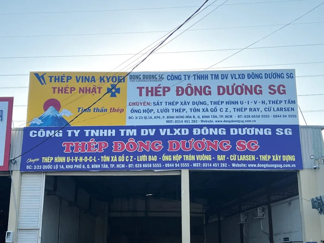 Kho thép hình Bình Tân HCM - Công ty thép Đông Dương SG