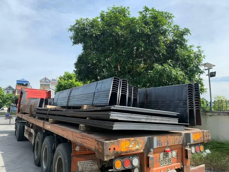 Thép tấm và thép tấm gia công thành phẩm về dự án Bình Phước