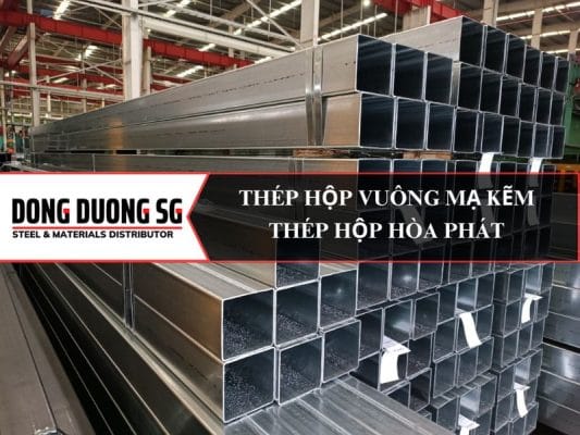 Thép hộp vuông mạ kẽm Hòa Phát: 10x10, 14x14, 16x16, 20x20, 25x25, 30x30, 40x40, 50x50, 75x75, 90x90, 100x100, 125x125, 150x150, 175x175, 200x200 và nhiều quy cách khác nữa.