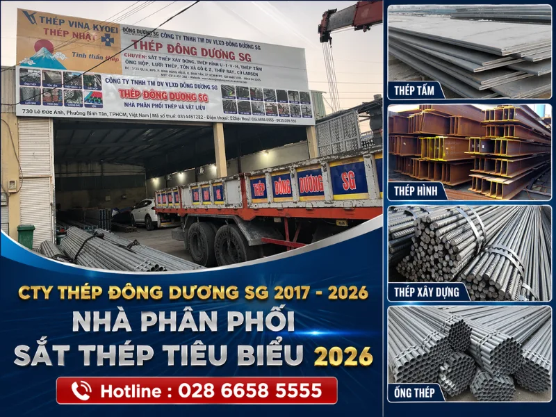Nhà phân phối sắt thép tiêu biểu 2026