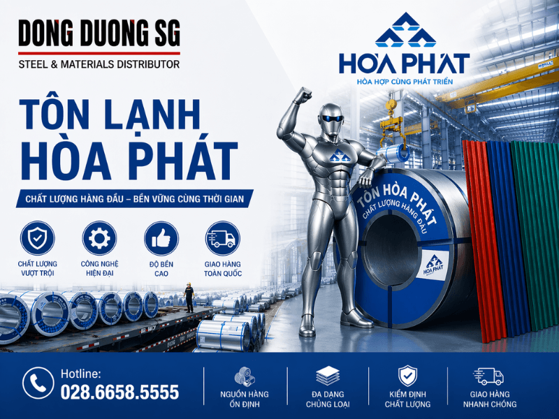 Tôn lạnh Hòa Phát: Chất lượng hàng đầu, bền vững cùng thời gian.