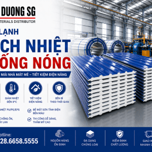 Tôn lạnh cách nhiệt chống nóng: dán PE, đổ PU, xốp EPS