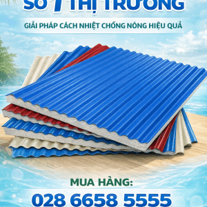 Tôn màu dán PE chống nóng hiệu quả.