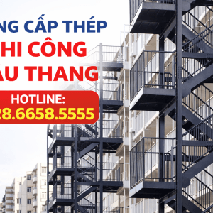 Cung cấp vật tư sắt thép thi công cầu thang thoát hiểm
