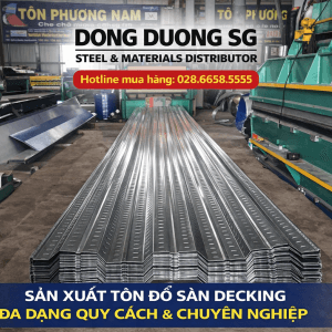Sản xuất tôn đổ sàn decking giá rẻ