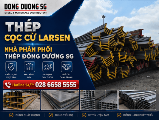 Thép cọc cừ larsen II III IV ( 3m 4m 6m 8m 9m 12m 16m 18m 24m )