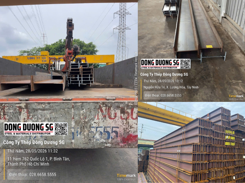Bàn giao 2.5 tấn thép hình i Posco về đường Nguyễn Hữu Trí, Long An ( Nay là xã Lương Hòa Tây Ninh )