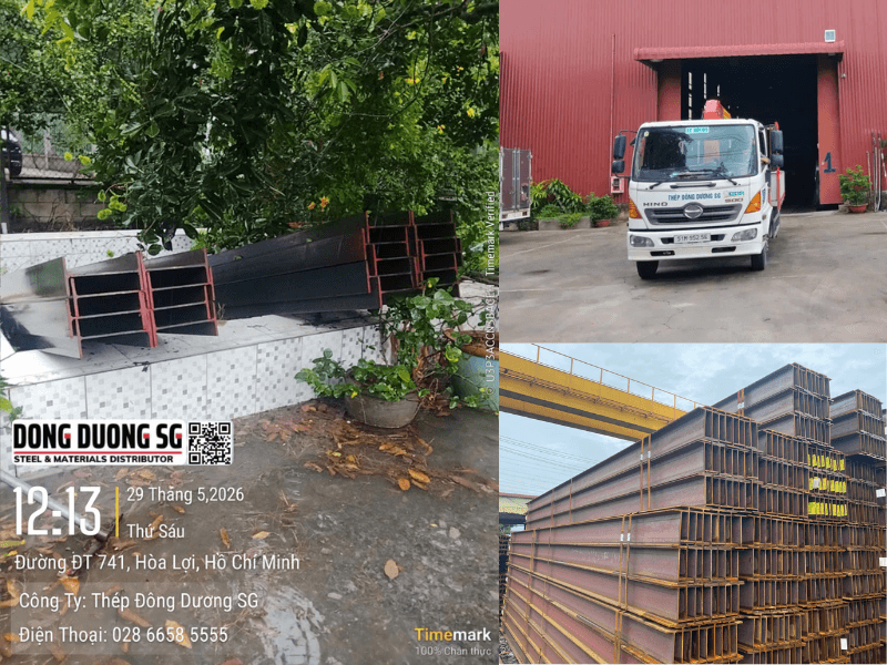 Bàn giao 3.5 tấn thép hình i300 Posco tại phường Hòa Lợi, TPHCM, tỉnh Bình Dương cũ