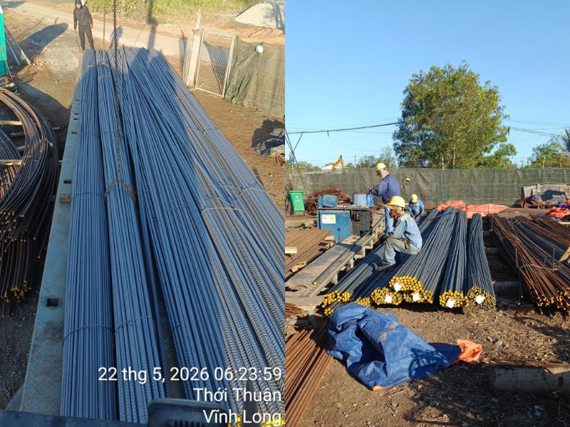 Bàn giao sắt thép xây dựng VAS tại Vĩnh Long - Liên hệ mua hàng 028.6658.5555