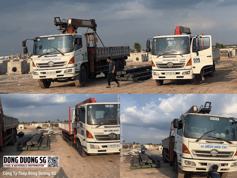 Bàn giao thép góc V63 tại Tân Uyên Bình Dương - Liên hệ mua hàng: 028.6658.5555