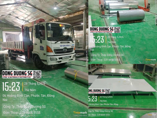 Bàn giao tôn lạnh màu Việt Nhật dày 0.4mm về Phước Tân Đồng Nai