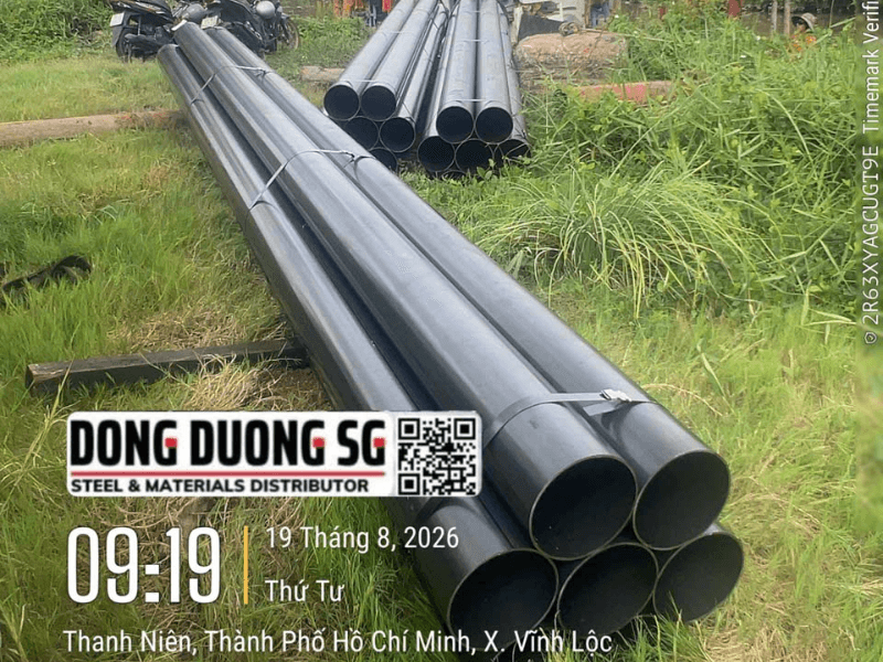 Bàn giao thép ống đen 219 Hòa Phát tại xã Vĩnh Lộc, huyện Bình Chánh cũ TPHCM ngày 19-8-2026