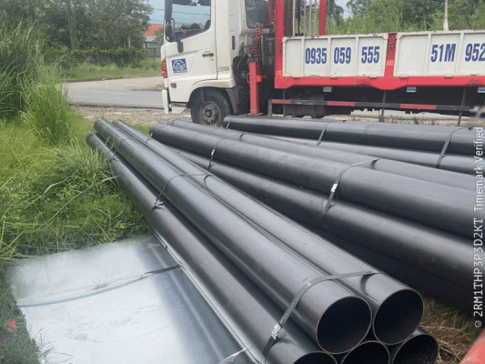 Hoàn thành bàn giao 7.5 tấn sắt thép ống đen Hòa Phát phi 219 và thép tấm mạ kẽm ngày 19-8-2026 về đường Thanh Niên, xã Vĩnh Lộc, huyện Bình Chánh cũ TPHCM